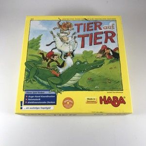 HABA Tier Auf Tier Animal Upon Animal Wooden Wood Balancing Game Germany